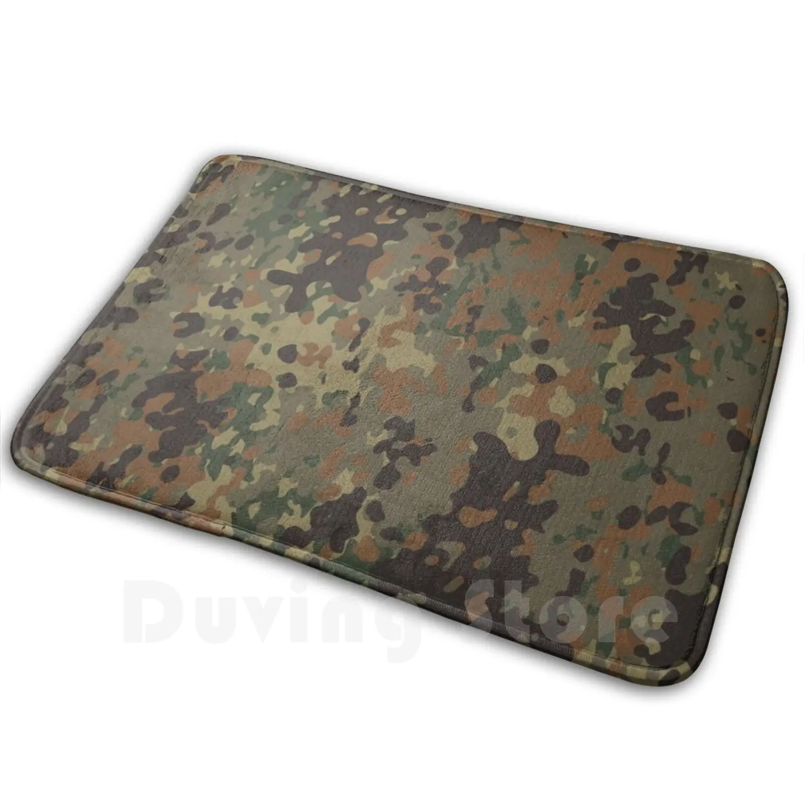 Flecktarn Pattern Camouflage Carpet Mat Rug Cushion Soft German Germany Bundeswehr Fleck Flecktarn Tarnung Camo