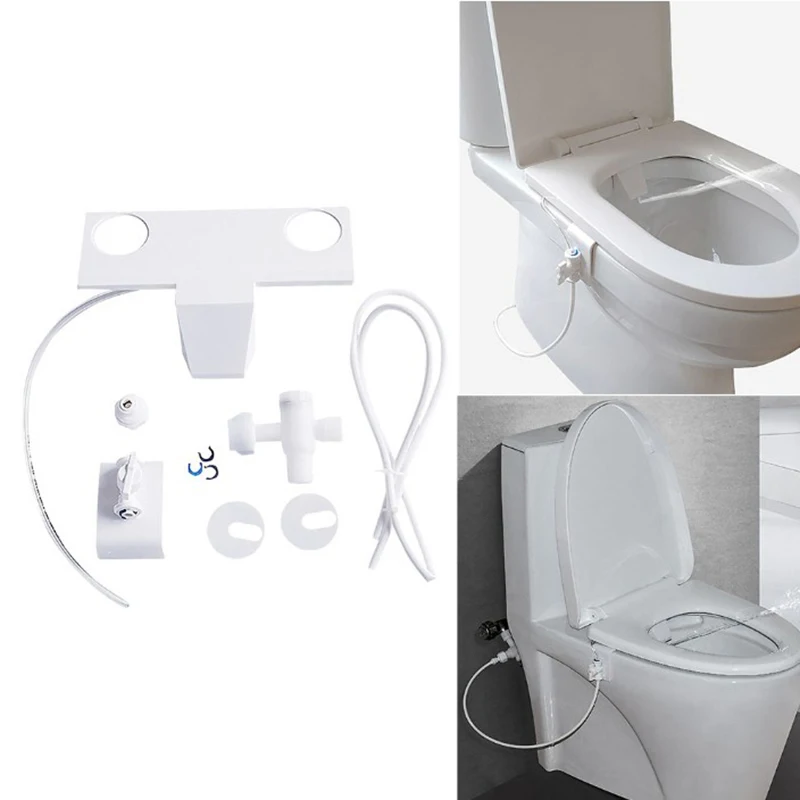 Bathroom Bidet Toilet Fresh Water Spray Clean Seat Non-Electric Attachment Kit Bidet Toilet Seat