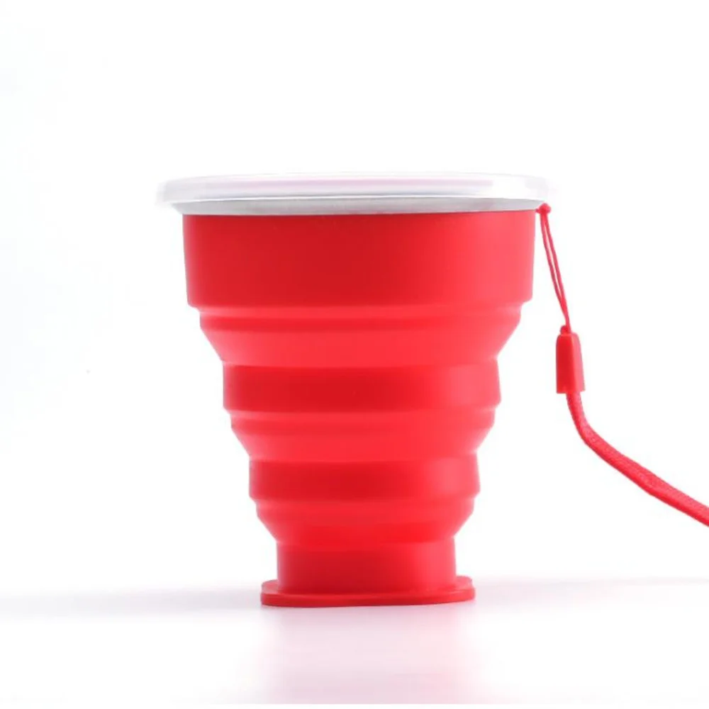 

200PCS New Outdoor Travel Silicone Retractable Folding Cup Telescopic Collapsible Portable Water Cup 200-300ml