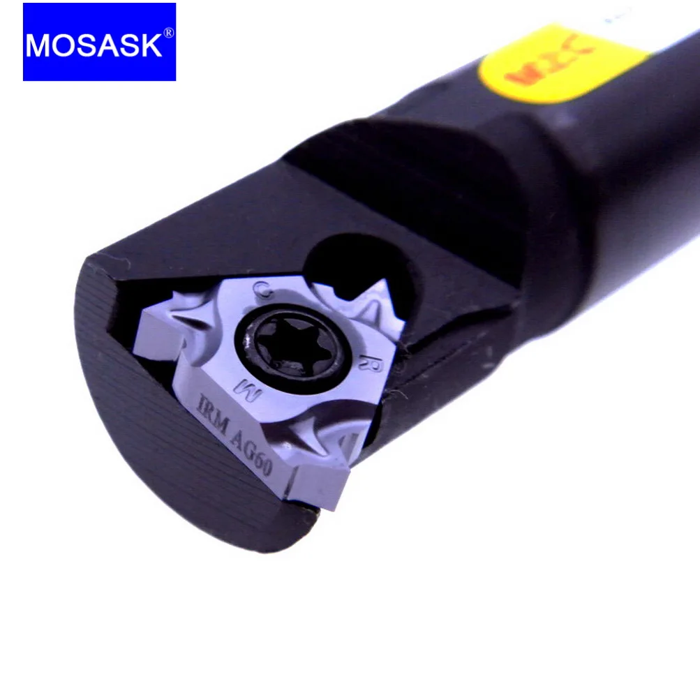 MOSASK 1PC SNR Internal CNC Turning Cutter Threaded Shank Thread Carbide Inserts Lathe Threading Tools Holders