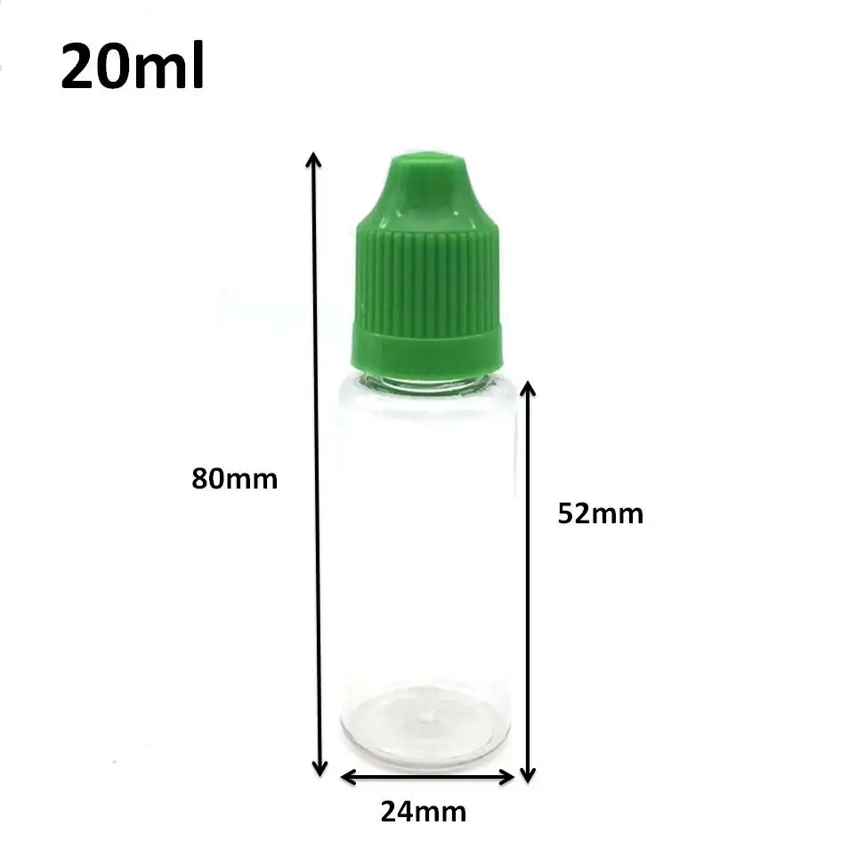 Eye Drop Liquid 20ml Plastic Needle Bottle PET Dropper Bottle With Childproof Cap For Liquid Bottle Fast Shiping