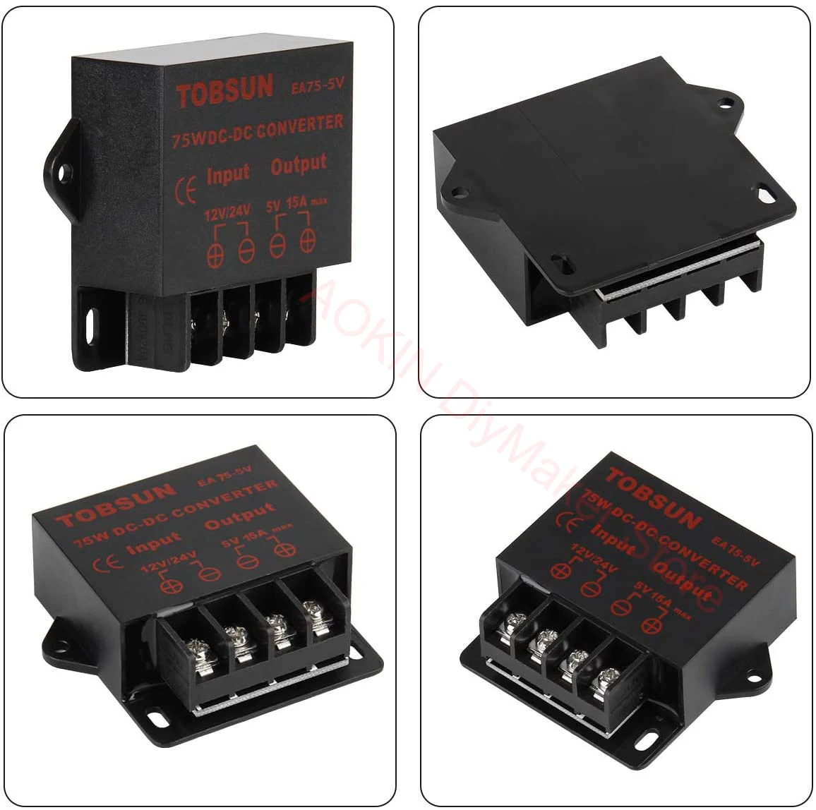 12V to 5V 10A 24V to 5V 3A 5A 10A 15A DC DC Converter Regulator Car Step Down Reducer 12V/24V to 5V 3A 5A 10A 15AMP