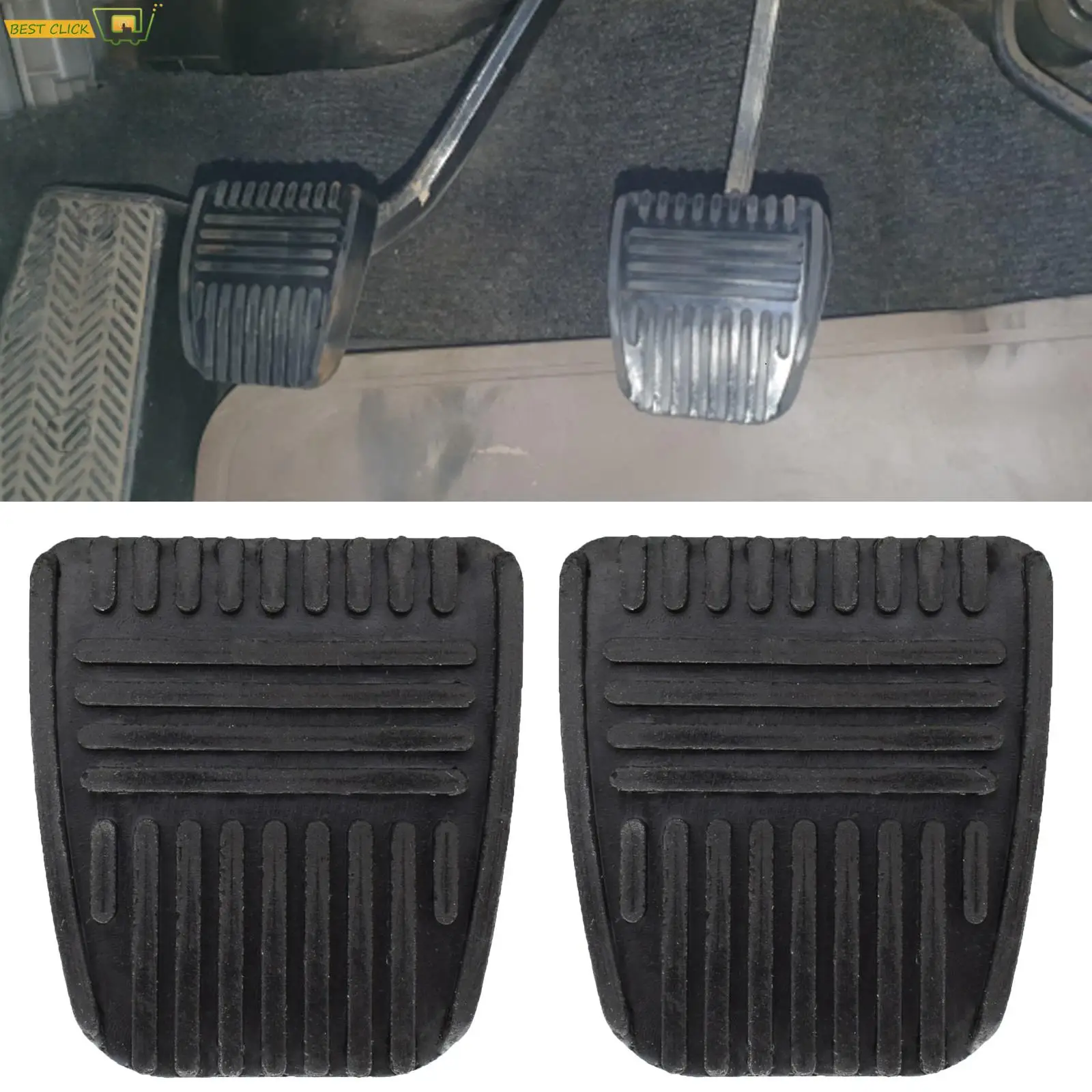 2PCS 31321-14020 31321-14010 Car Clutch Brake Pedal Rubber Pad Cover For Toyota 4Runner Camry Celica Land Cruiser Paseo RAV4