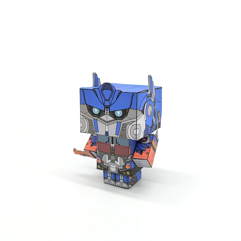 No-glue Optimus Prime Origami Handmade 3D Paper Model Papercraft Anime Game Figure DIY Cube Kids Adult Craft Toys CS-051 image 4