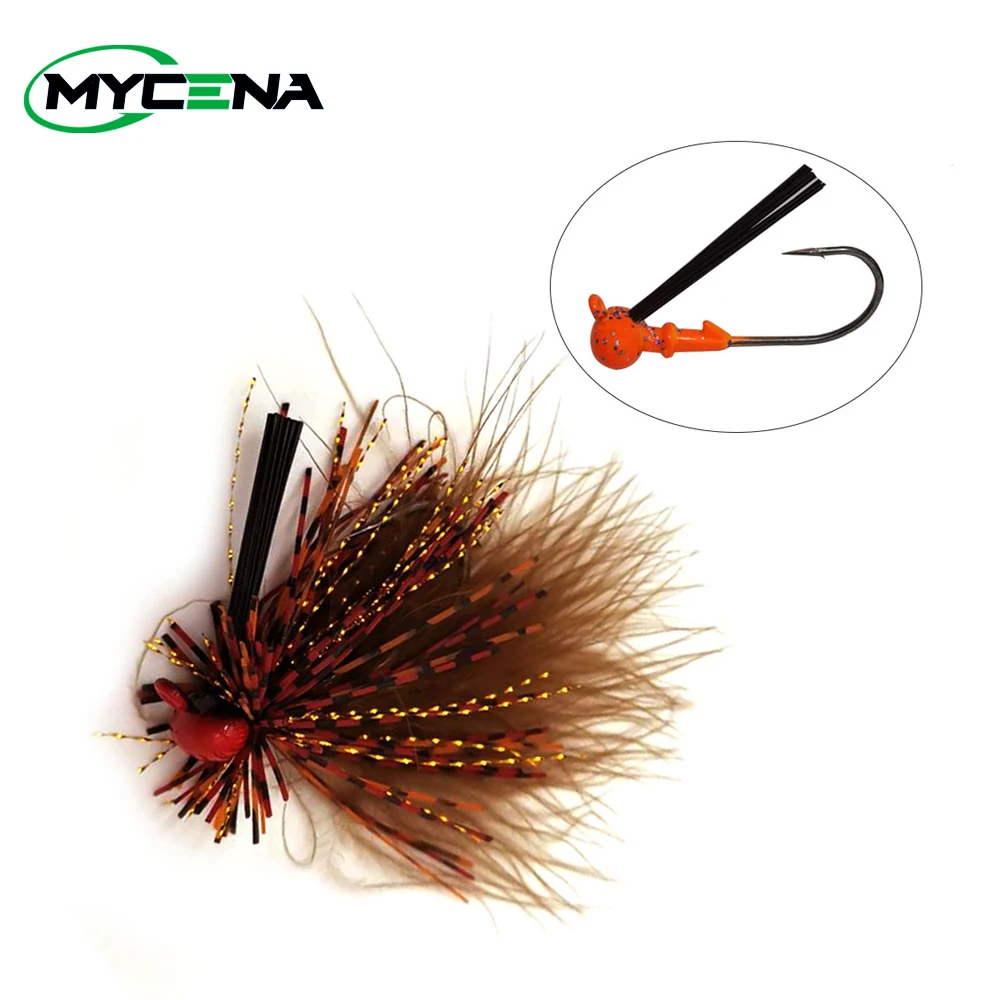 Mycena 7G/10G spinnerbait Weedless crankbait  fishing lure chatterbait Rubber Jig Hook with Silicone Skirt for Trout Perch Bass