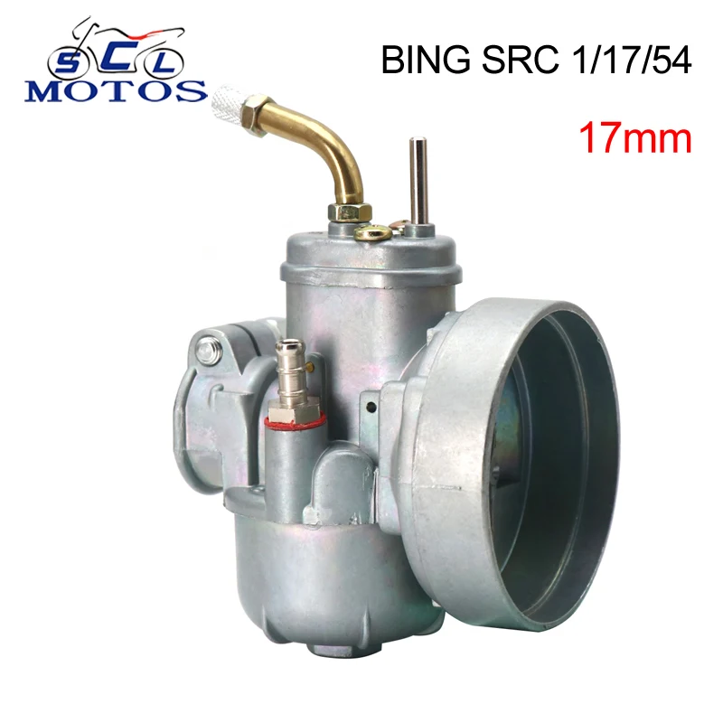 Sclmotos- BING SRC 1/17/54  Motorcycle Carburetor Moped Bike Fit For Puch 17mm Carb Bing Style For KREIDLER PUCH DS50 MC50 MV50