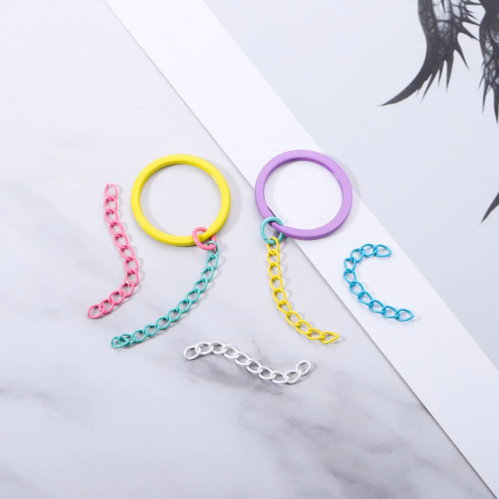 30-100pcs/lot 5 cm Colourful Necklace Extension Chain Bulk Bracelet Extended Chain Tail Extender For DIY Jewelry Making Supplies