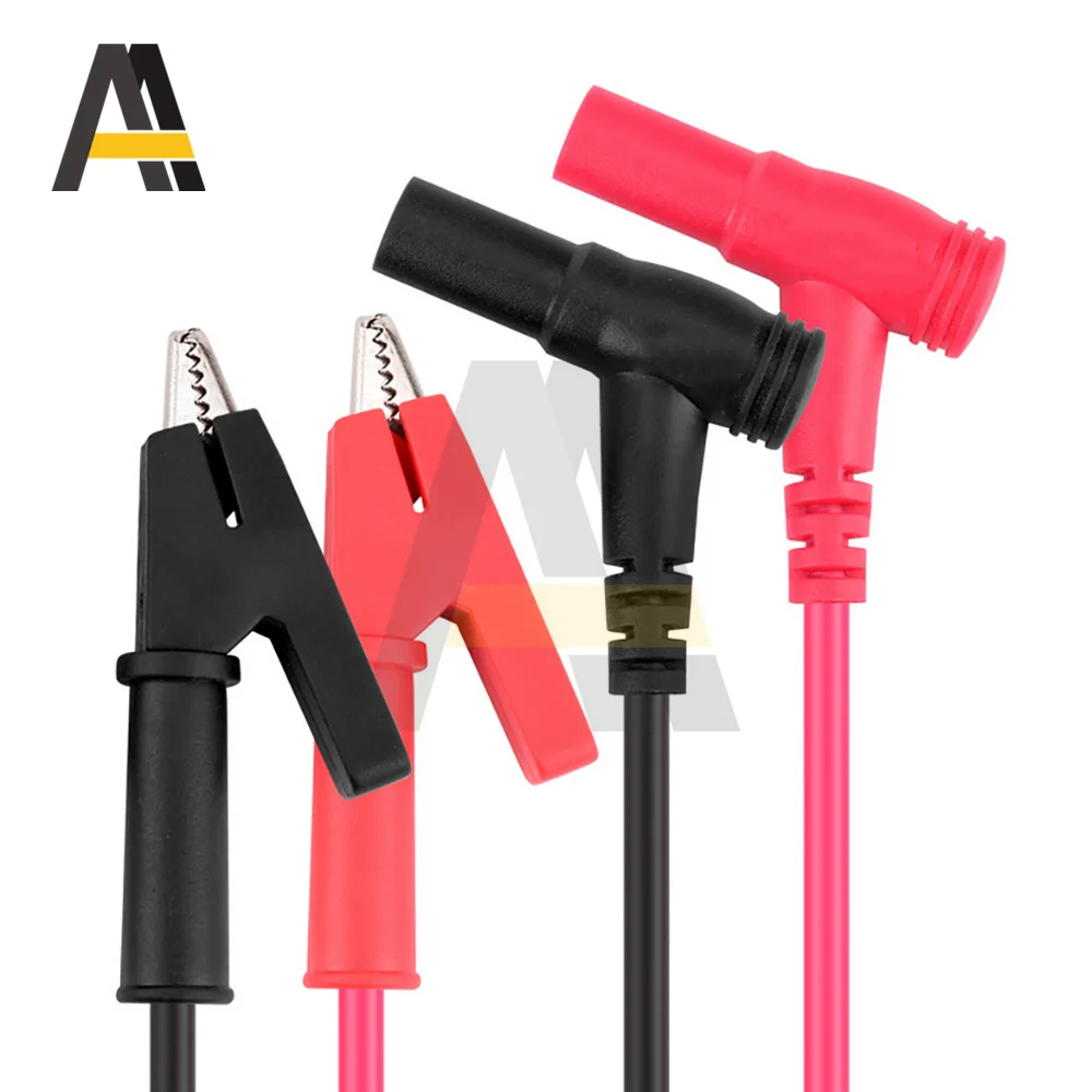 90cm Alligator Cilp Test Cable Lead Connector Dual Tester Probe 4mm Crocodile Clip 20A for Multimeter Measure Tool