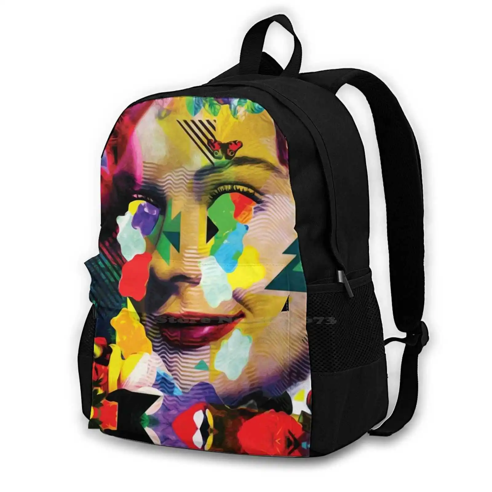 

New Arrivals Unisex Bags Student Bag Backpack Photomontage Photo Art Collage Art Graphic Design Womens Gummy Bears Candy