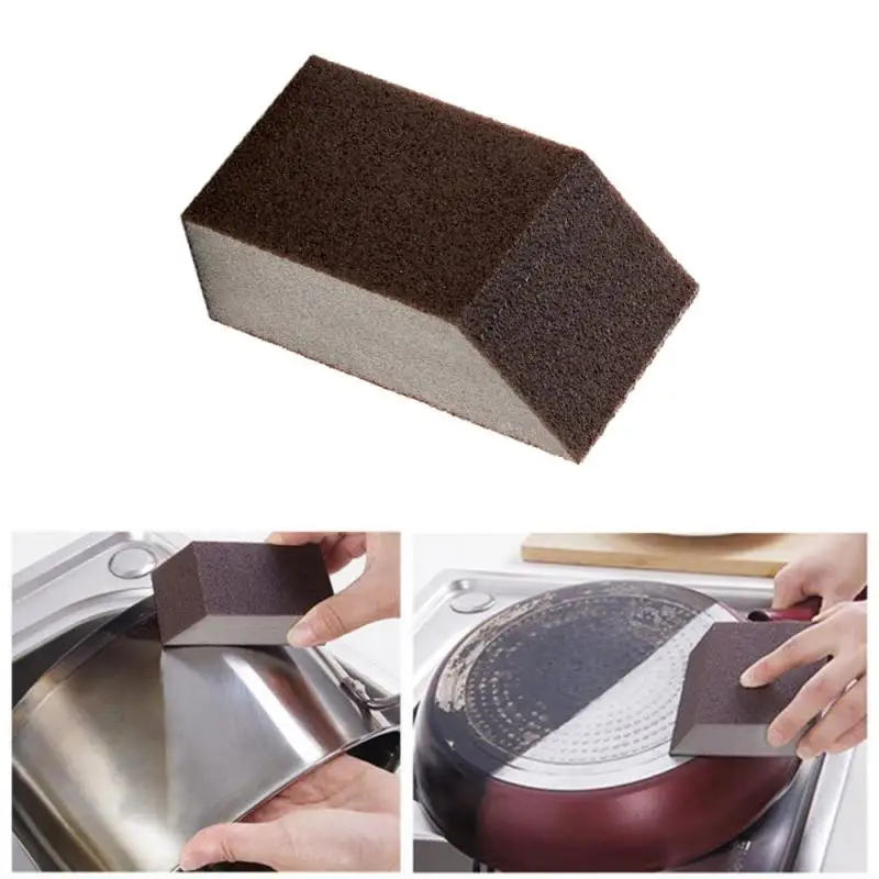 Alumina Emery Sponge Cleaning Brush Remove Stains Rust Bowl Washing Sponge Kitchen Cleaning Brush Pot Pan Cleaning Tools