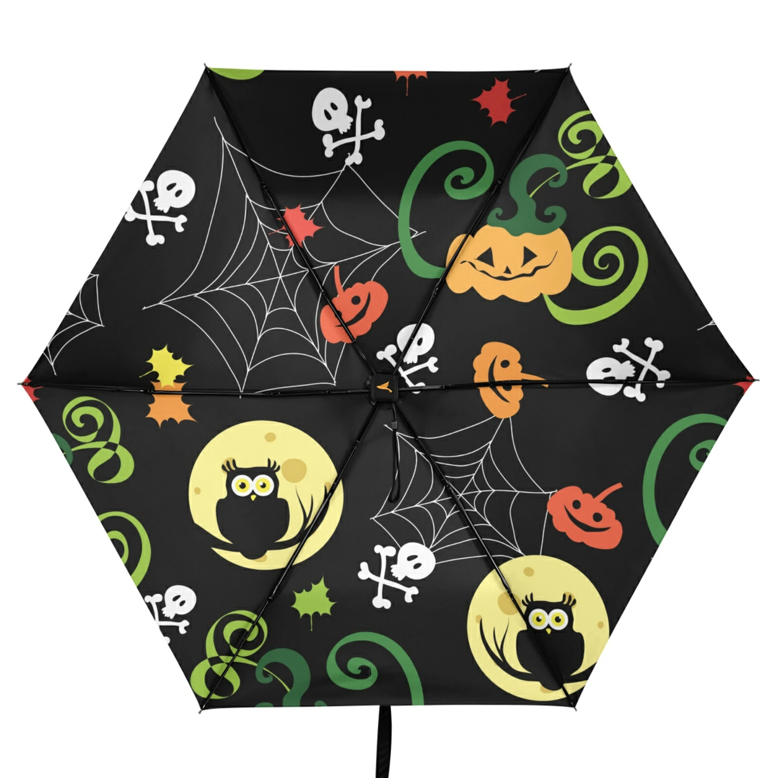 

Halloween Pumpkin print Umbrella Sunscreen Anti-UV Sun Umbrella Three-fold Cartoon Rain Umbrella Folding Bear Umbrella Sunshade