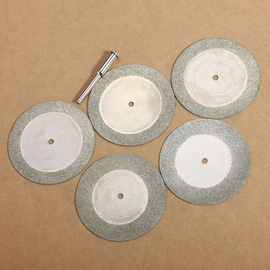 5pcs 50mm Diamond Cutting Discs Mini Circular Saw Blade with 1pc Drill Bit Cut-Off Wheels Cutting Disc for Rotary Tool