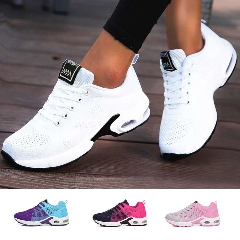 

Ladies Trainers Casual Mesh Sneakers Pink Women Flat Shoes Lightweight Soft Breathable Footwear Basket Running Shoes Plus Size