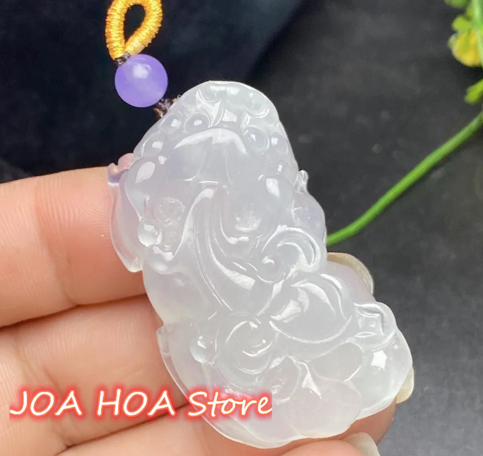 Natural Jade Necklace Ice Seed PIXIU High-end A Grade Jadeite Pendant Hand Engraving Fine Jewelry Accessories With Chain