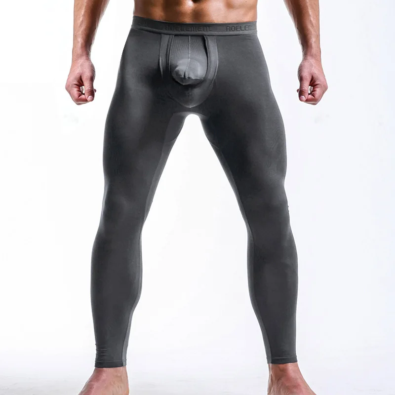 Gun and bullet separation men\'s long pants modal warm pants trunk leggings winter pantyhose  sexy men underwear