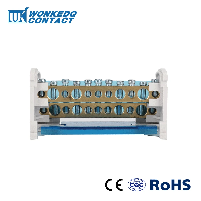 WKH-211 Junction Modular Power Distribution Box 2*11 Pins Screw Wire Electrical Connector Din Rail Terminal Block WKH211