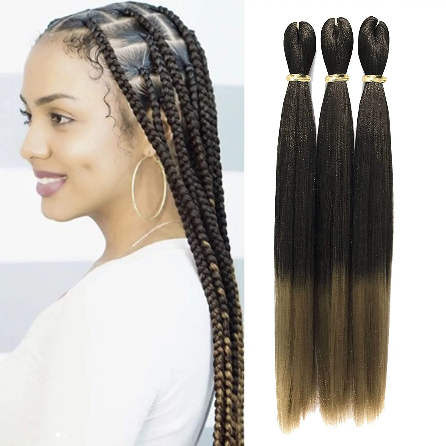 Extensiones de Cabello preestirado, pelo de Kanekalon 100%, fácil de trenza, Darling Thrive