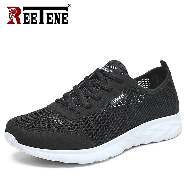 

REETENE Comfort Sneakers For Men Lightweight Mesh Shoes Men Big Size 46 Casual Shoes Male Summer Breathable Men'S Sport Shoes