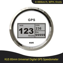KUS Waterproof Marine Boat LCD Digital GPS Speedometer 0-999knots km/h MPH Available Tripmeter SOG COG for Car Truck 9-32V