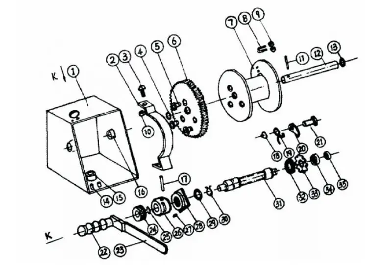 Heavy-Duty Winch with Brake Heavy-Duty Manual Winch Hand-Cranking Traction Machine