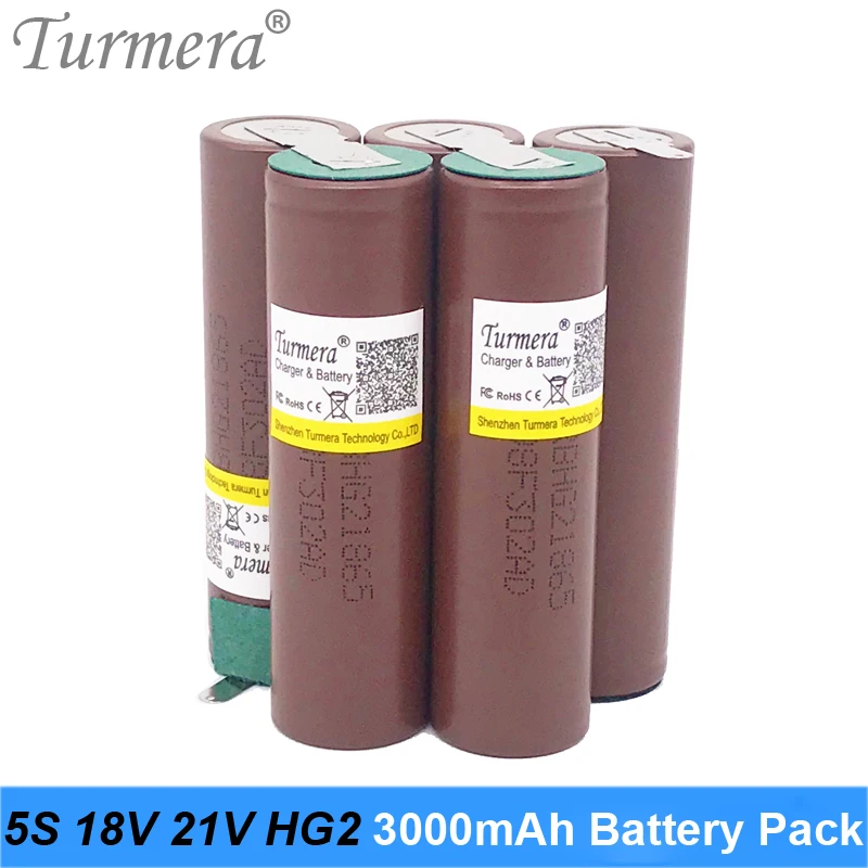 18650 Battery 5s 18v Welding 18650 HG2 30A 3000mah Battery for 18V Screwdriver Battery and Vacuum Cleaner CustomizedMA17