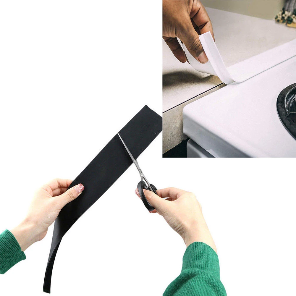Hot Kitchen Stove Counter Cover Anti-dirty Sealing Rubber Strip Cover Sink Sealing Strip 53.5x5.6x1 cm