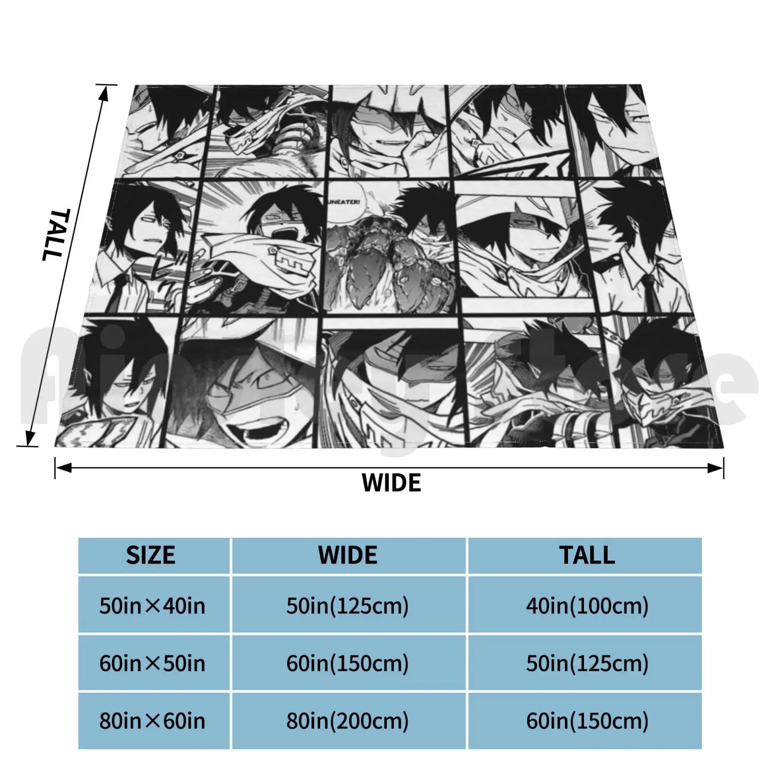 Tamaki Amajiki Collage ( Black And White Version ) Blanket Fashion Custom Tamaki Amajiki Suneater Cute Purple