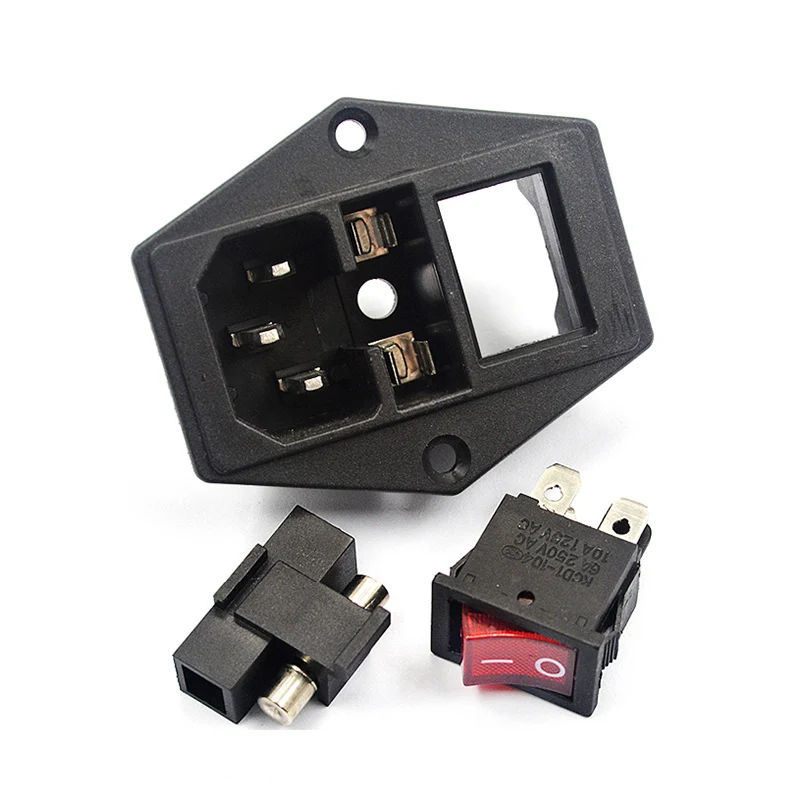 

Switched Power Socket Connector AC 250V Lighting with Fuse Holder for Arcade Computer Cabinet Jamma and MAME DIY Amusing Machine