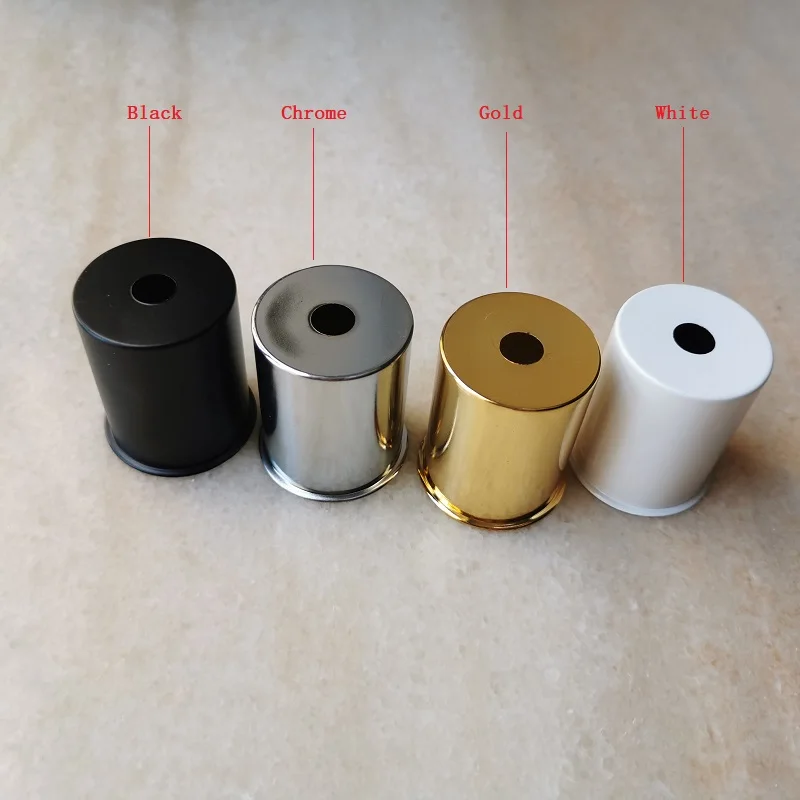 37X46mm gold/chrome/white/black  metal cup cap for E27 lamp holder lamp base use lighting accessories