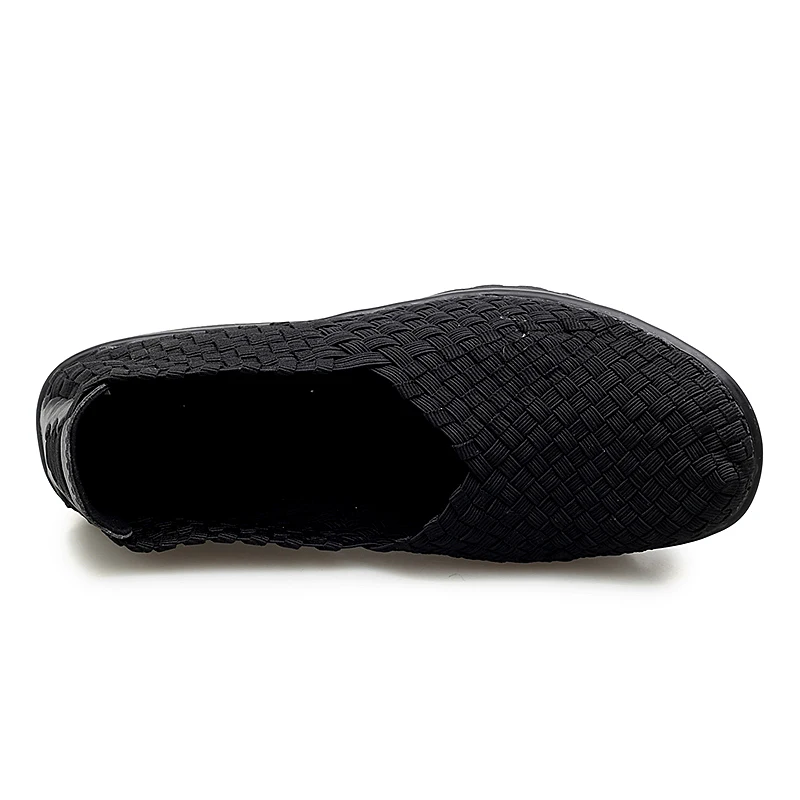 النساء أحذية رياضية الصيف أحذية منصة مسطحة تنفس المنسوجة الشقق أحذية امرأة موضة أحذية رياضية الراحة أحذية مشي حجم كبير 42 #6