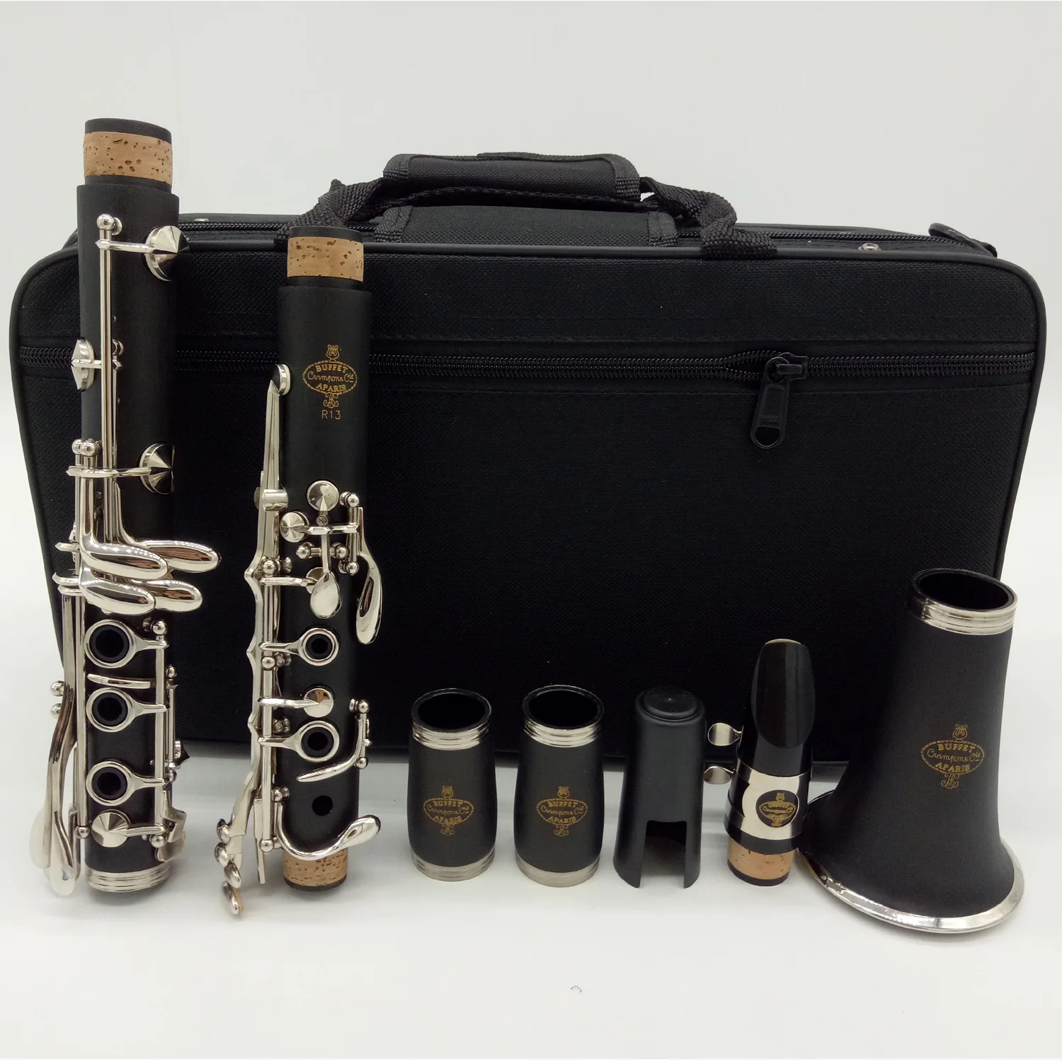 

Free Shipping Music Fancier Club Bakelite Bb Clarinets R13 Major Professional Clarinets Silver Plated Keys 17 Keys Mouthpiece