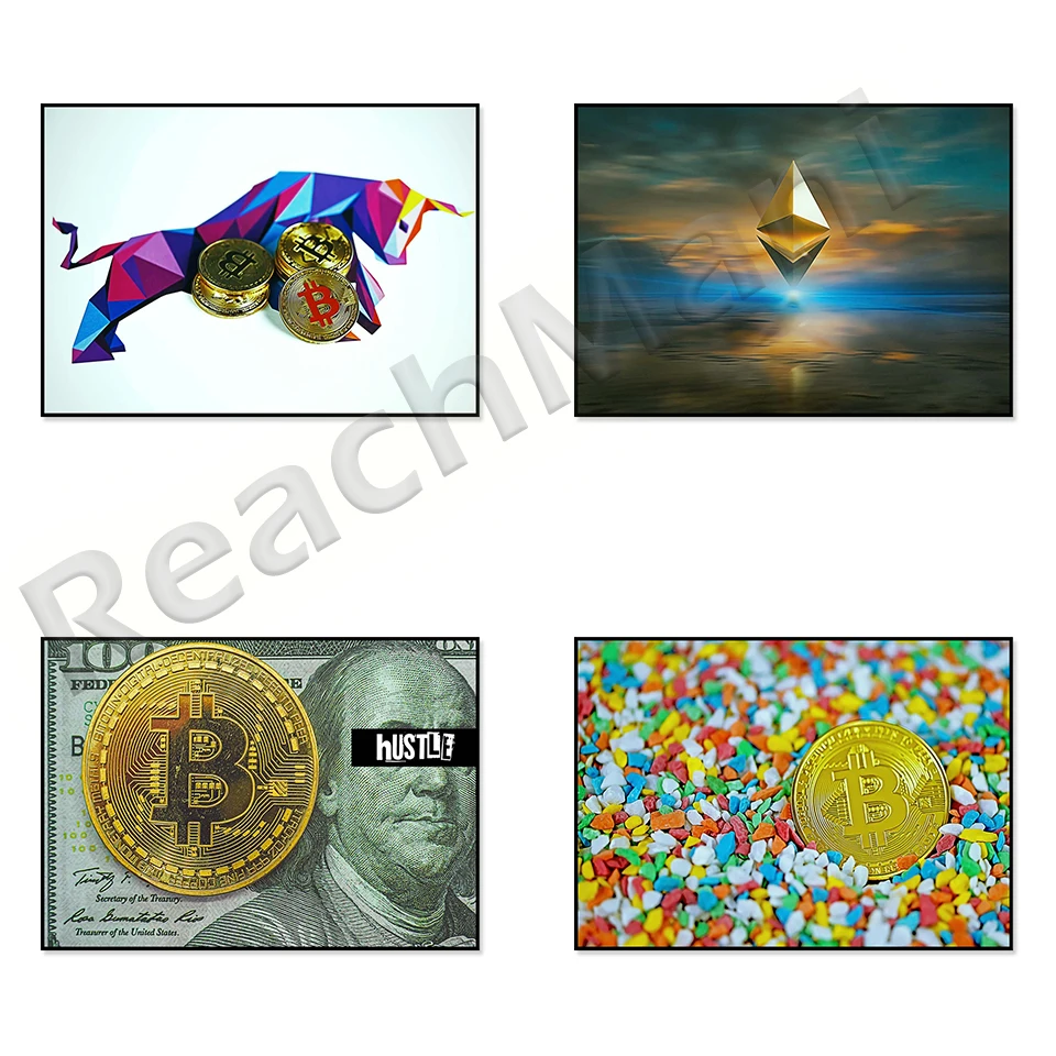 Bitcoin Color Poster, Crypto Poster, Motivational Poster, Trader Wall Art, Forex Poster, Money Poster, Stock Trader Poster