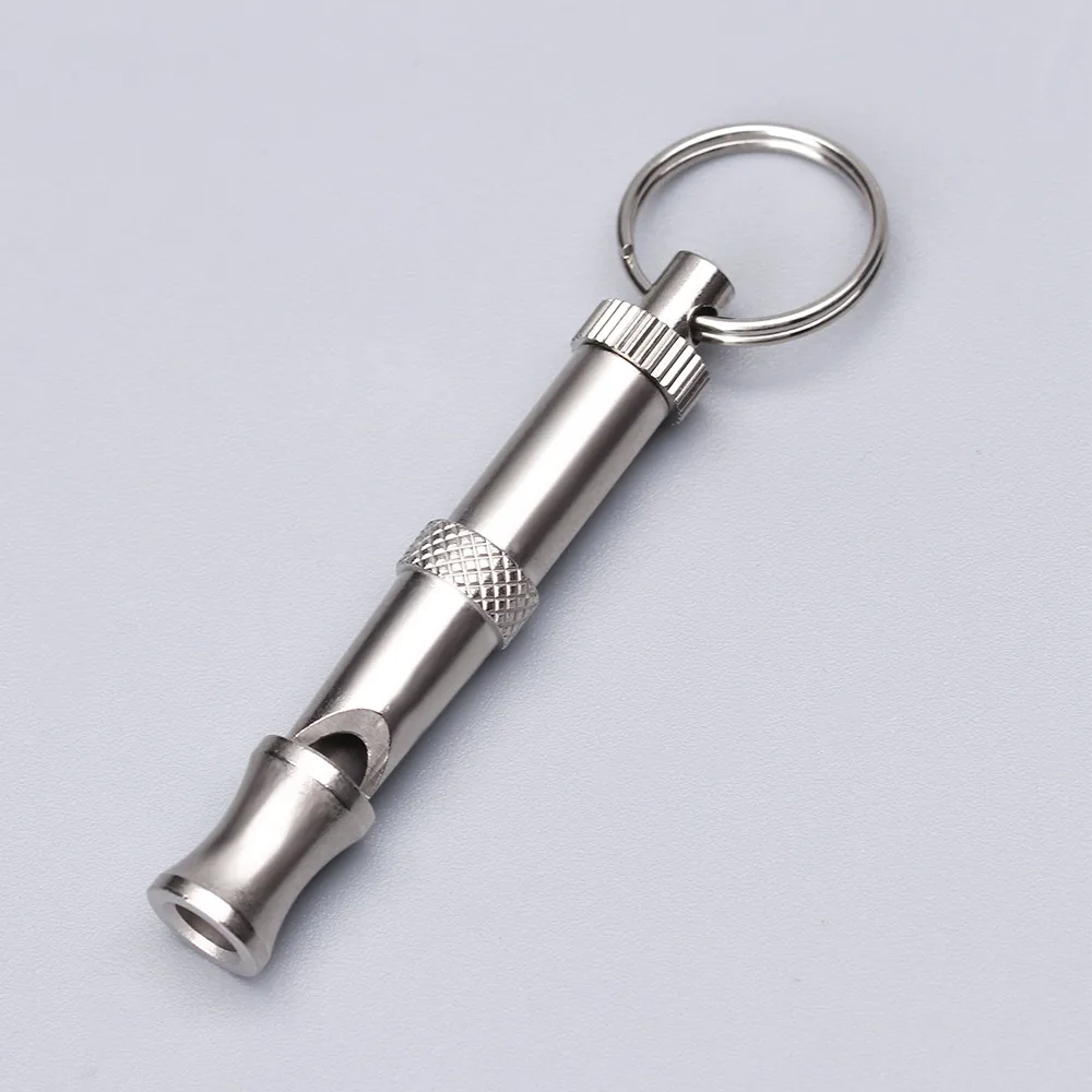 New 1pcs Wholesale High quality Pet Training Adjustable Ultrasonic Sound Key chain Dog Whistle Make Dog Stop Barking Whistles