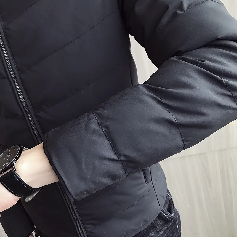 2019 New Style Winter MEN'S Outerwear Thick Warm Cotton-padded Clothes Slim Fit Leather Cotton-padded Clothes Stylish Handsome