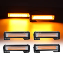 40W 80W LED COB Griglia anteriore per auto Barra luminosa stroboscopica Camion dei pompieri Mini Luci di emergenza lampeggianti 12V 24V Ambra Bianco Rosso Blu