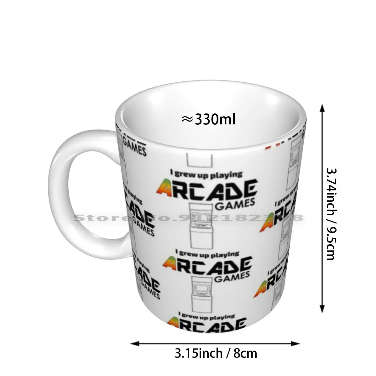 I Grew Up Playing Arcade Games Ceramic Mugs Coffee Cups Milk Tea Mug Arcade Games Arcade Galaxy Video Games Gamers Gamer