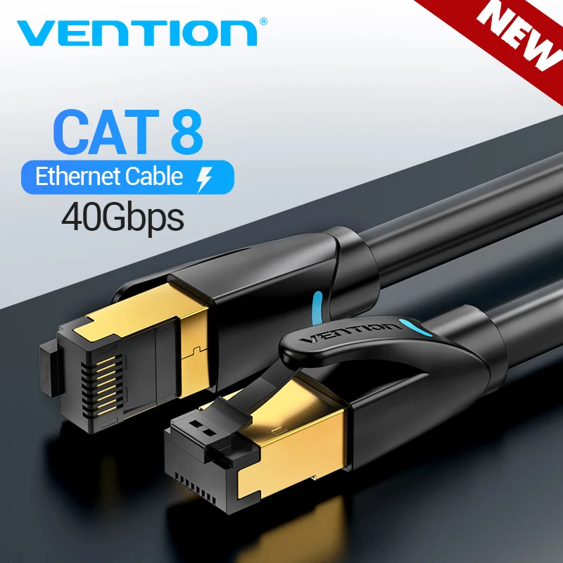 Vention Ethernet Cable Cat8 Lan Cable SFTP RJ45 Network Cable RJ 45 Cat 8 Patch Cord for PC Modem Router Laptop Cable Ethernet