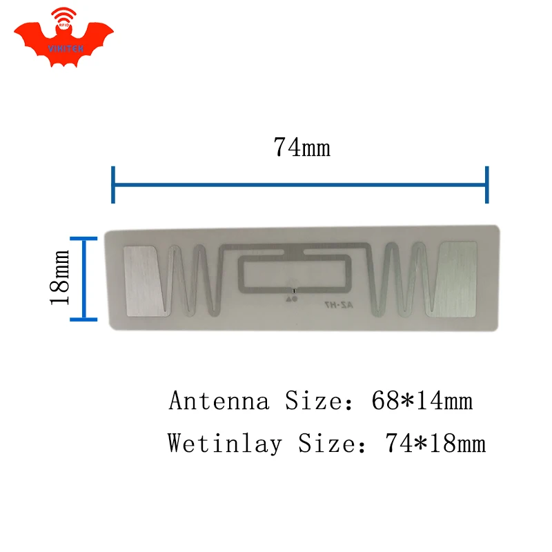 rfid tag uhf sticker passive tags impinj alien wet inlay 900 915m 868 860-960mhz EPC C1G2 6c VIKITEK self-adhesive label RF chip