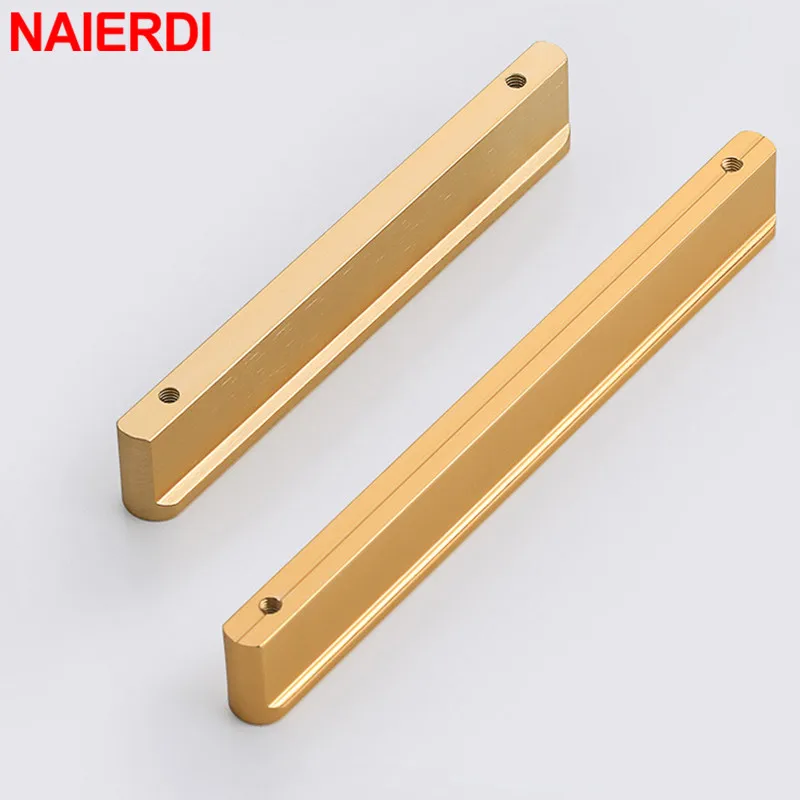 NAIERDI Aluminum Alloy 800mm Long Cabinet Handles Drawer Bedroom Pulls American Furniture Handles Black Kitchen Cupboard Pulls