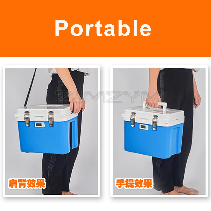 7L Kotak Pendingin Penyimpanan Insulin Portabel Kulkas Mobil Kotak Es Obat Kulkas Suhu Konstan Perjalanan Luar Ruangan