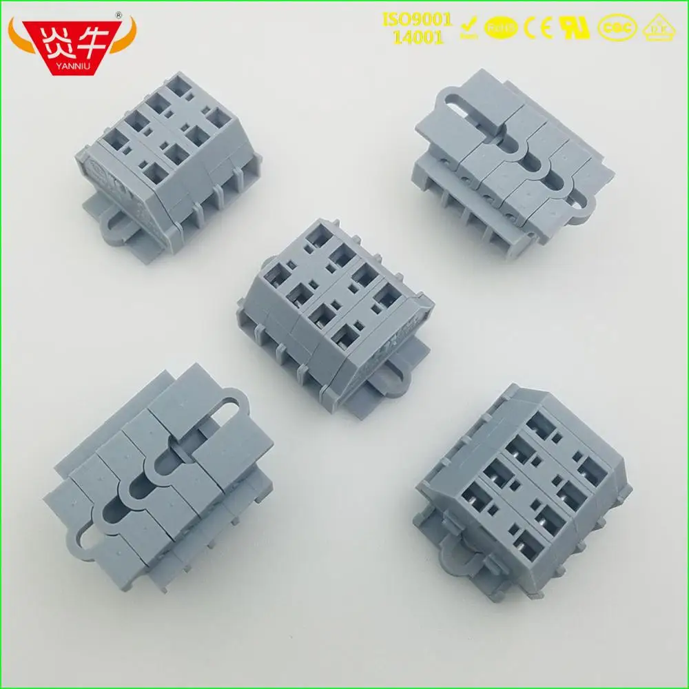 50Pcs KFWS2.5 DB 6.0 2P ~ 12P PCB SPRING TERMINAL BLOCKS WS2.5 6.0mm 2PIN ~ 12PIN PHOENIX CONTACT DEGSON KEFA YANNIU