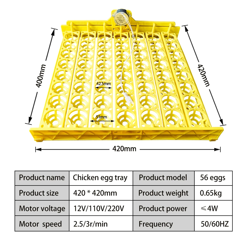 56 Eggs Incubator Turn Tray Poultry Incubation Equipment Chickens Ducks And Other Poultry Incubator Automatically Turn Eggs