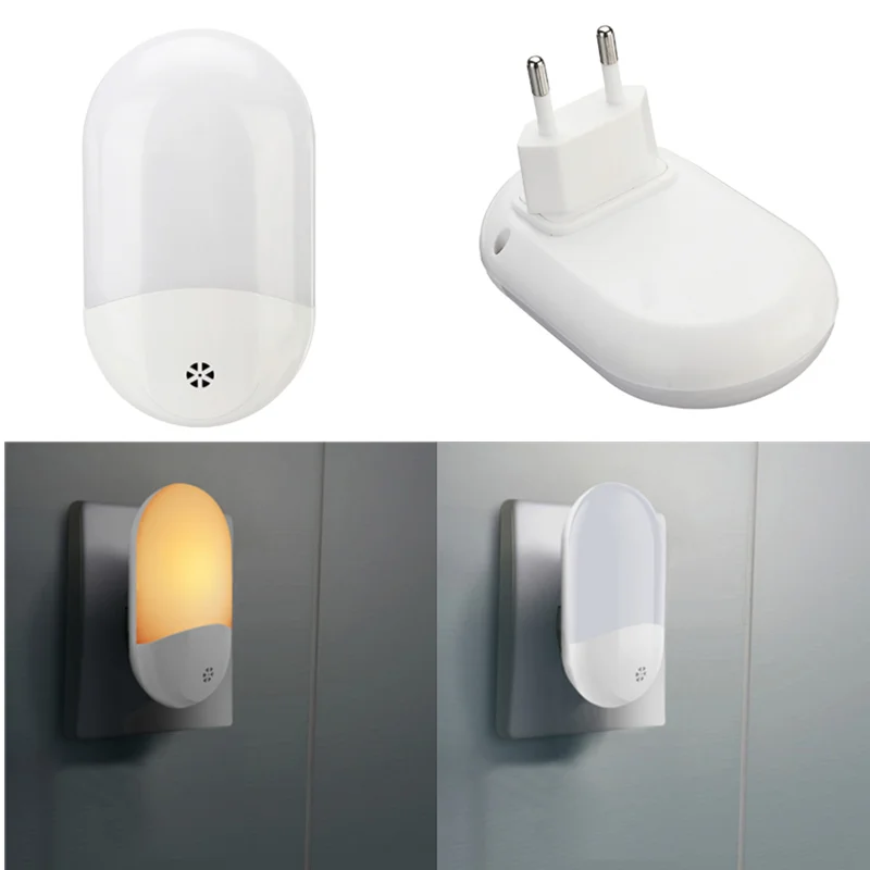 

1pcs LED PIR Motion Sensor Smart Night Light AC 100-240V for Bathroom Home Lamp Lighting Bulb EU Plug Warm White