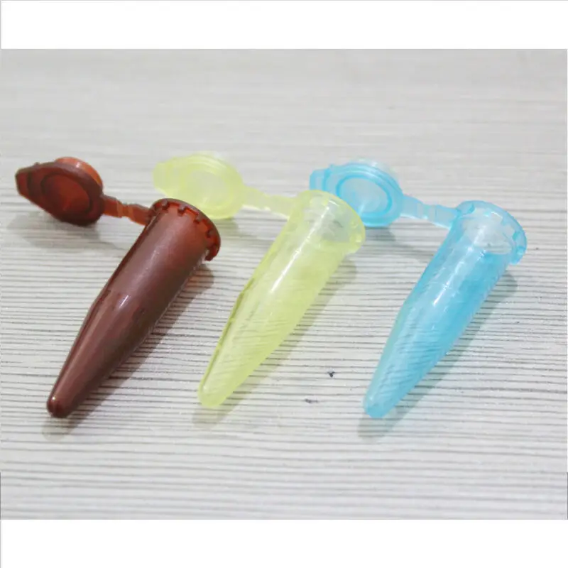 Tubes à centrifugeuse avec couvercle, 100 pièces, 1.5ml, couleur mixte, en plastique, Jack d'échantillonnage, conteneurs à fond pointu, fournitures de laboratoire