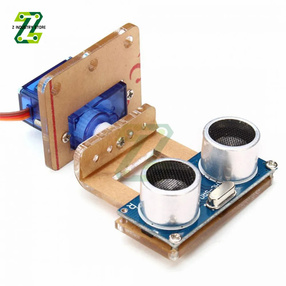 HC-SR04 Mounting Bracket for Ultrasonic Ranging Module Ultrasonic Sensor SG90 Steering Gear DIY Kit