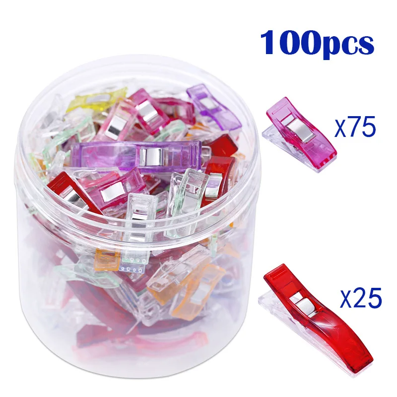 

100 шт. набор швейных зажимов длинный хвост зажимы для квилтинга одежды красочные пластиковые зажимы для шитья квилтинга