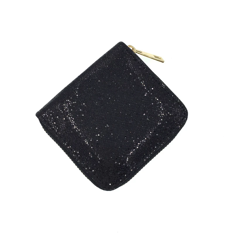 Fashion Glitter Women's Coin Wallets Female Small Sequin Zipper Purses Clutch Money Bag Short Credit ID Card Holders for Girls