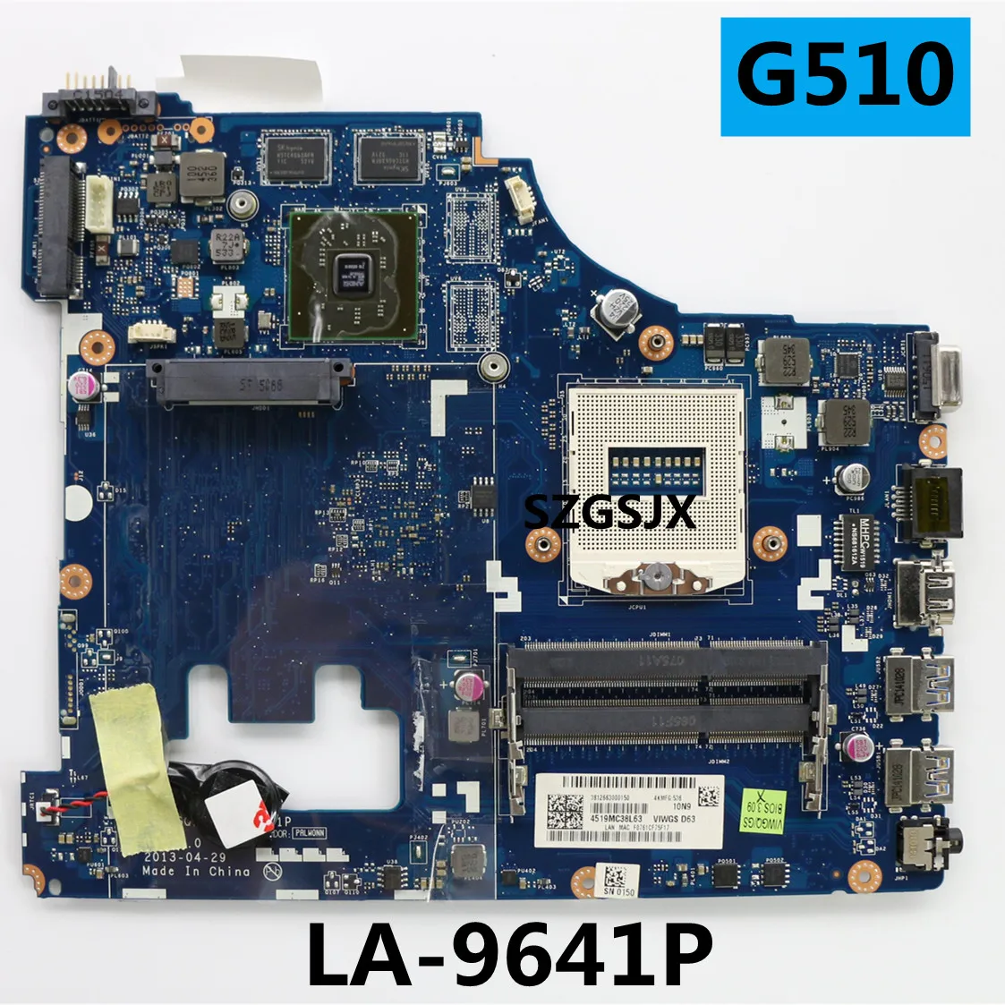 

For Lenovo IdeaPad G510 Laptop Motherboard 15.6 "VIWGQ / GS LA-9641P G510 Mainboard With R5 M230 2GB GPU 100% Fully Tested