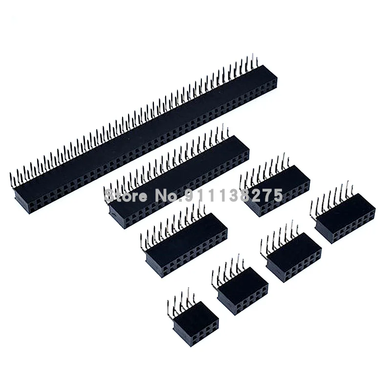 10PCS 2*2/3/4/5/6/8/20/40 PIN double Row Right Angle FEMALE PIN HEADER 2.54MM PITCH Strip Connector Socket 2X3p/4p/6p/8p/20p/40p