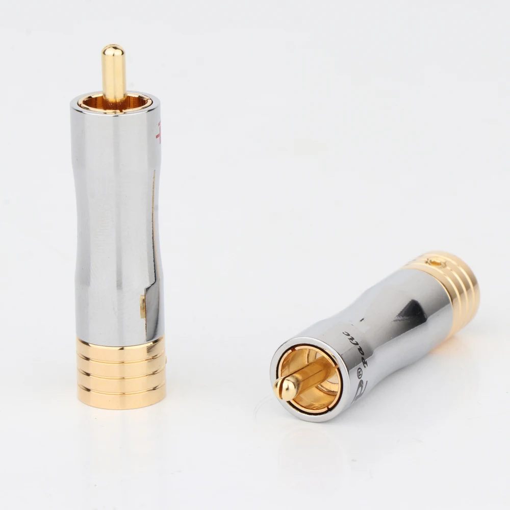 4 szt. R1703 wtyczka RCA kabel Audio męski złącze pozłacany Adapter